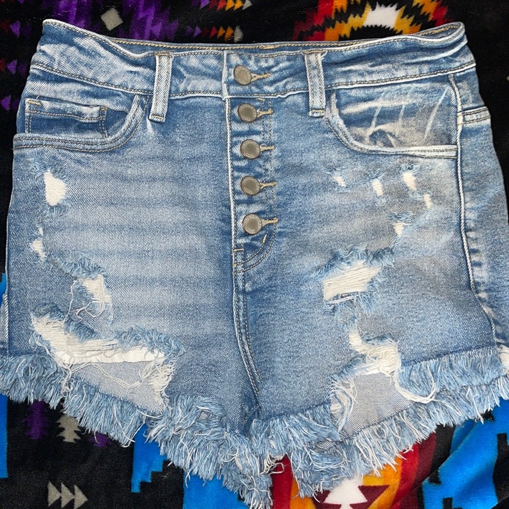 High waisted stretch shorts